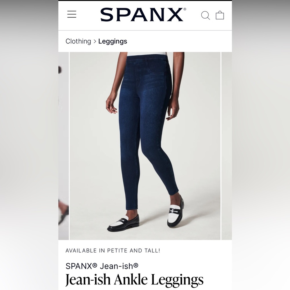 Spanx Jean-is Ankle Leggings 20018R leggings pull on size medium